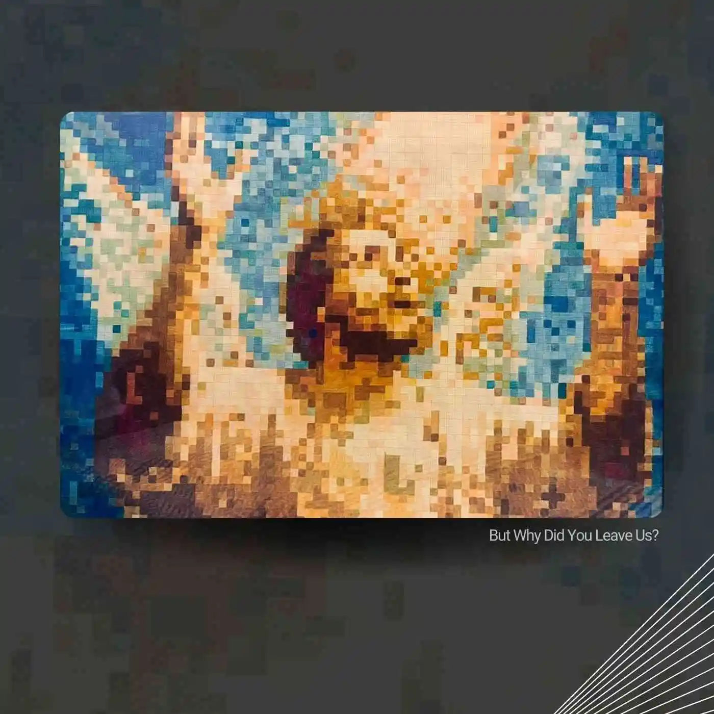 But Why Did You Leave Us original framed pixel art artwork