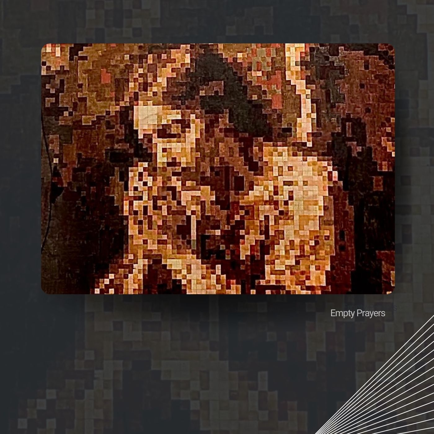 Empty Prayers original framed pixel art artwork