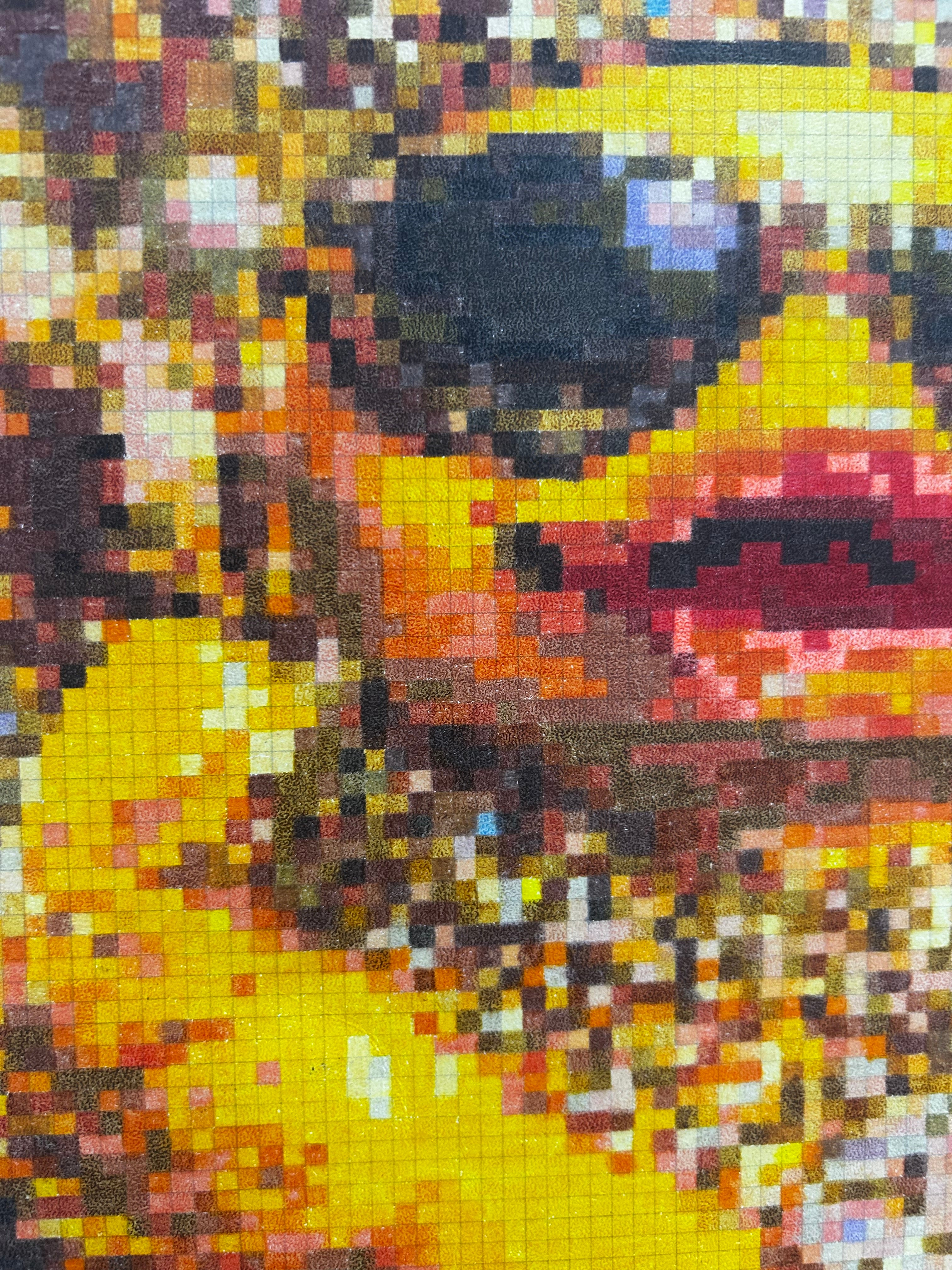 It’s Not About the Money original framed pixel art artwork