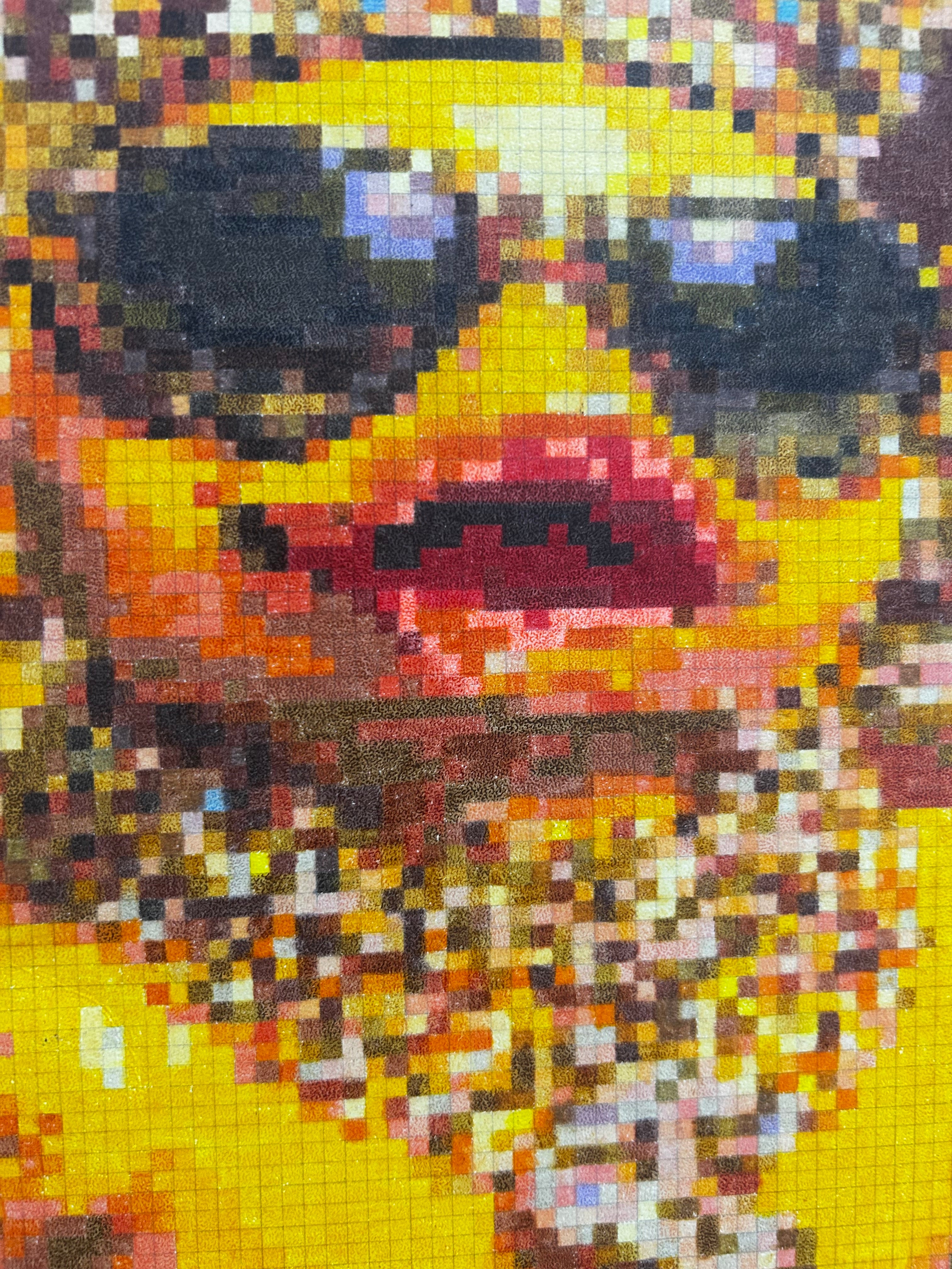 It’s Not About the Money original framed pixel art artwork