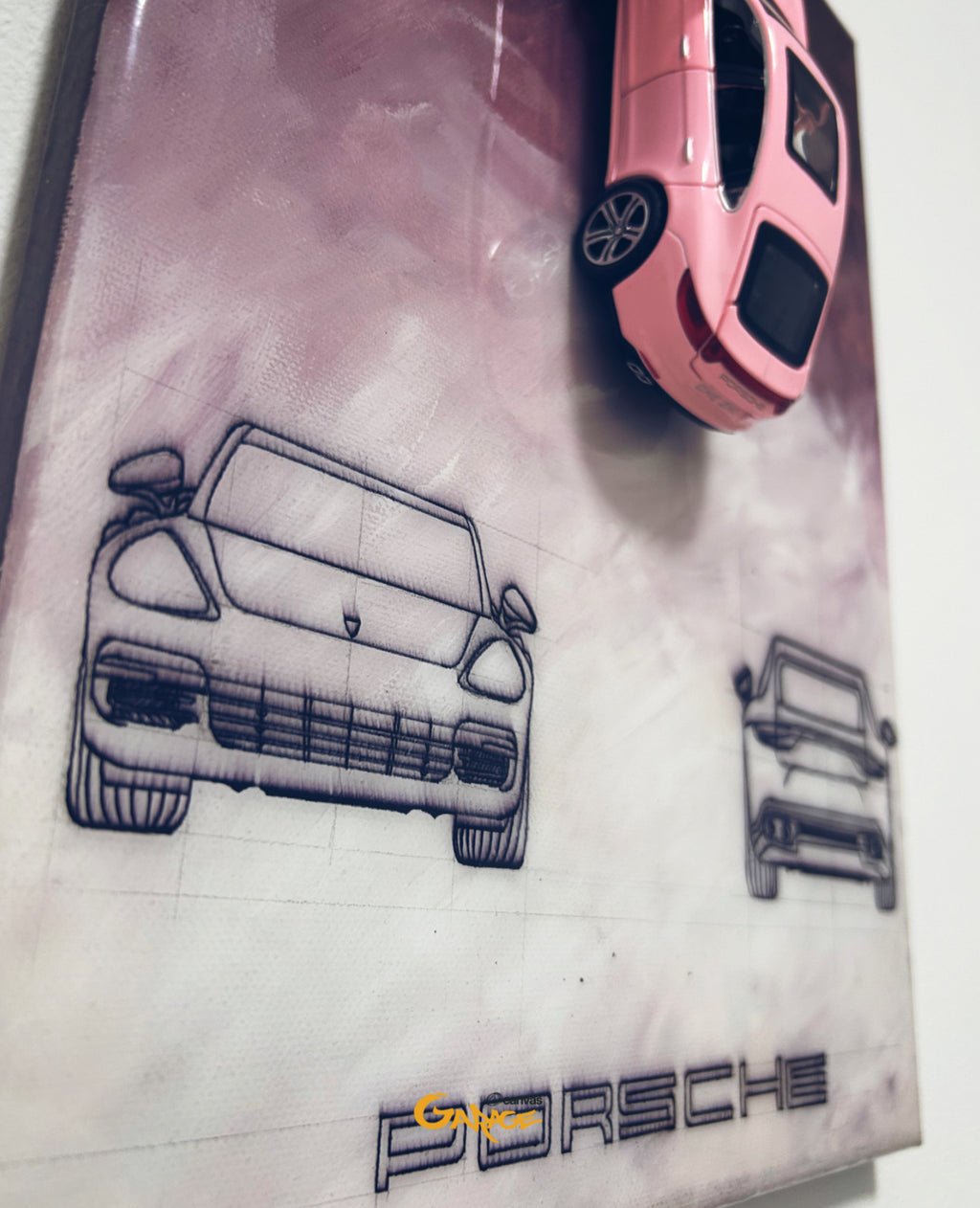 Urban Mirage original framed automotive display artwork